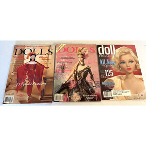 Doll Magazines Vintage Lot 3 Doll Reader Dolls Picture Perfect Water Lily Barbie
